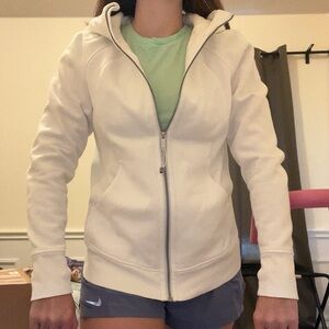Fleece lined Lululemon white jacket